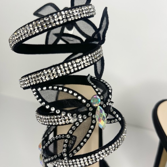 Butterfly Rhinestone Embellished Heels - Picture 7 of 8